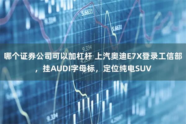 哪个证券公司可以加杠杆 上汽奥迪E7X登录工信部，挂AUDI字母标，定位纯电SUV