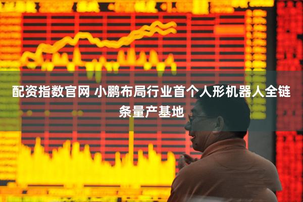 配资指数官网 小鹏布局行业首个人形机器人全链条量产基地